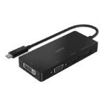 BELKIN AVC003BTBK ADAPTER, USB-C TO HDMI, VGA, DVI, DISPLAYPORT, BLK