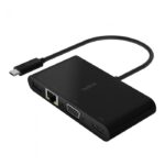 BELKIN AVC004BTBK HUB, USB-C TO GBE, HDMI, VGA, USB-A,100W PD,BLK