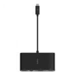 BELKIN AVC005BTBK ADAPTER, USB-C TO GBE, HDMI, VGA, USB-A, BLK - Image 3