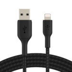 BELKIN CAA002BT0MBK LIGHTNING TO USB-A CABLE_BRAIDED, 0,15M, BLACK
