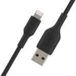 BELKIN CAA002BT0MBK LIGHTNING TO USB-A CABLE_BRAIDED, 0,15M, BLACK - Image 2