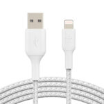 BELKIN CAA002BT0MWH LIGHTNING TO USB-A CABLE_BRAIDED, 0,15M, WHITE