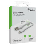 BELKIN CAA002BT0MWH LIGHTNING TO USB-A CABLE_BRAIDED, 0,15M, WHITE - Image 2