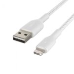 BELKIN CAA002BT1MWH LIGHTNING TO USB-A CABLE_BRAIDED, 1M, WHITE - Image 5