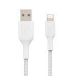 BELKIN CAA002BT2MWH LIGHTNING TO USB-A CABLE_BRAIDED, 2M, WHITE - Image 5