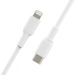 BELKIN CAA003BT1MWH LIGHTNING TO USB-C CABLE, 1M, WHITE - Image 4