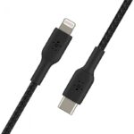 BELKIN CAA004BT1MBK LIGHTNING TO USB-C CABLE_BRAIDED, 1M, BLACK - Image 4