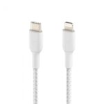 BELKIN CAA004BT1MWH LIGHTNING TO USB-C CABLE_BRAIDED, 1M, WHITE - Image 3