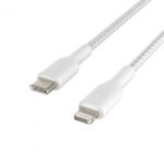 BELKIN CAA004BT1MWH LIGHTNING TO USB-C CABLE_BRAIDED, 1M, WHITE - Image 5