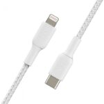 BELKIN CAA004BT2MWH LIGHTNING TO USB-C CABLE_BRAIDED, 2M, WHITE - Image 6