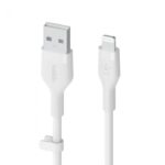 BELKIN CAA008BT3MWH BOOST CHARGE™  USB-A TO LTG_SILICONE, 3M, WHITE - Image 4