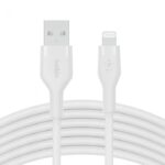 BELKIN CAA008BT3MWH BOOST CHARGE™  USB-A TO LTG_SILICONE, 3M, WHITE - Image 5