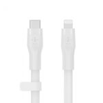BELKIN CAA009BT3MWH BOOST CHARGE™  USB-C TO LTG_SILICONE, 3M,  WHITE