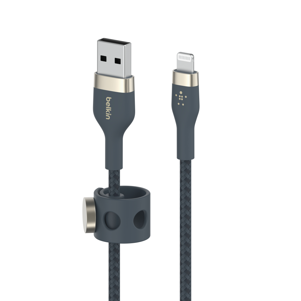 CAA010bt1MBL_1-3.jpg BELKIN CAA010BT1MBL BOOST CHARGE™ USB-A TO LTG_BRAIDED SILICONE, 1M, BLUE - Image 1