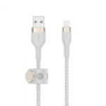 BELKIN CAA010BT1MWH BOOST CHARGE™  USB-A TO LTG_BRAIDED SILICONE, 1M, WHITE