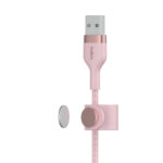 BELKIN CAA010BT2MPK BOOST CHARGE™  USB-A TO LTG_BRAIDED SILICONE, 2M, PINK - Image 2