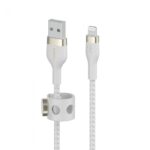 BELKIN CAA010BT2MWH BOOST CHARGE™  USB-A TO LTG_BRAIDED SILICONE, 2M, WHITE - Image 4