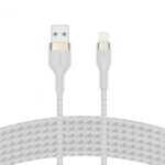 BELKIN CAA010BT3MWH BOOST CHARGE™  USB-A TO LTG_BRAIDED SILICONE, 3M, WHITE - Image 5