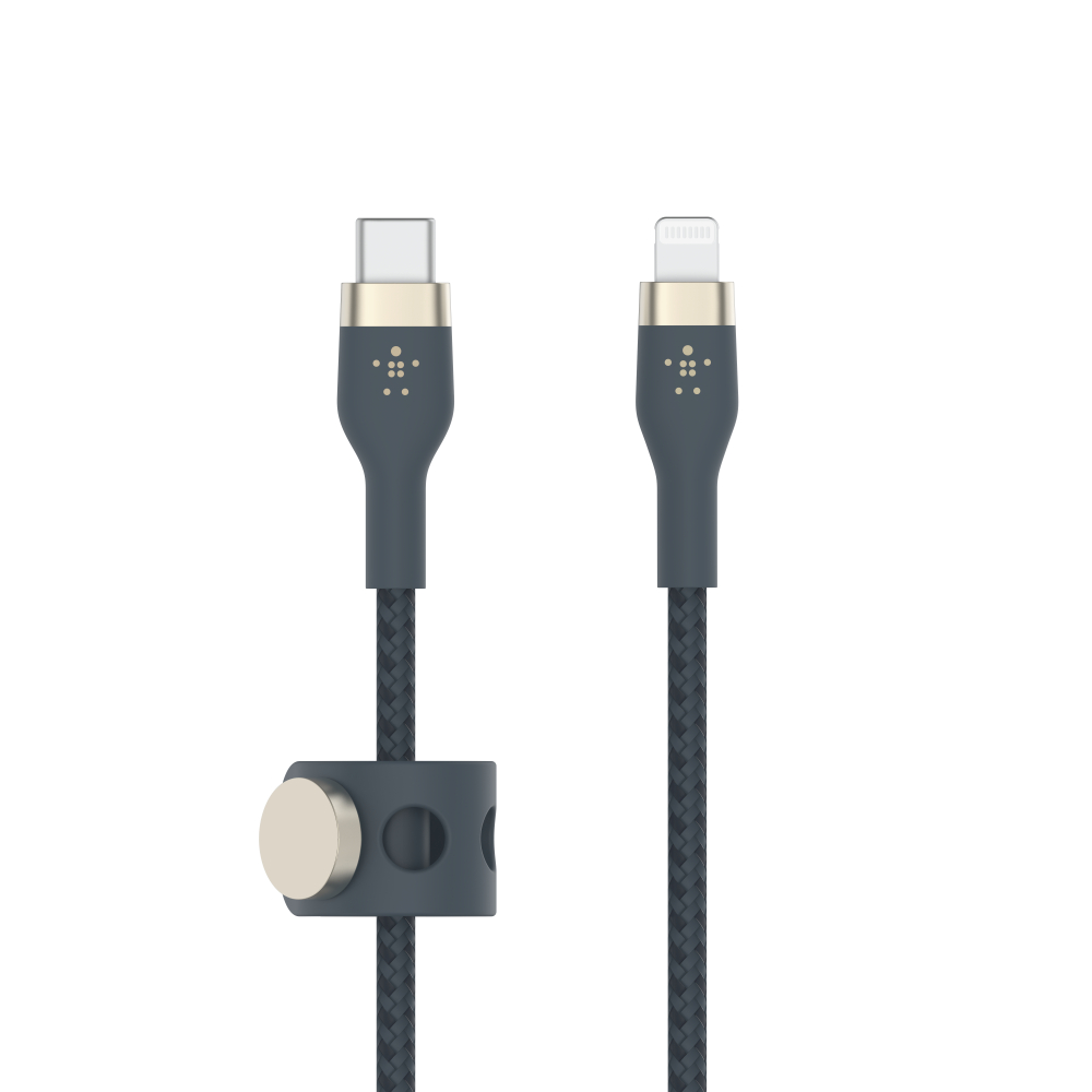 CAA011bt1MBL_1-3.jpg BELKIN CAA011BT1MBL BOOST CHARGE™ USB-C TO LTG_BRAIDED SILICONE, 1M, BLUE - Image 1