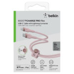 BELKIN CAA011BT2MPK BOOST CHARGE™  USB-C TO LTG_BRAIDED SILICONE, 2M, PINK - Image 3