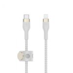 BELKIN CAA011BT2MWH BOOST CHARGE™  USB-C TO LTG_BRAIDED SILICONE, 2M, WHITE