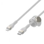 BELKIN CAA011BT2MWH BOOST CHARGE™  USB-C TO LTG_BRAIDED SILICONE, 2M, WHITE - Image 3