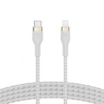 BELKIN CAA011BT2MWH BOOST CHARGE™  USB-C TO LTG_BRAIDED SILICONE, 2M, WHITE - Image 4
