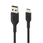 BELKIN CAB002BT0MBK USB-A TO USB-C CABLE_BRAIDED, 0,15M, BLACK - Image 3