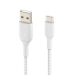 BELKIN CAB002BT3MWH USB-A TO USB-C CABLE_BRAIDED, 3M, WHITE - Image 6