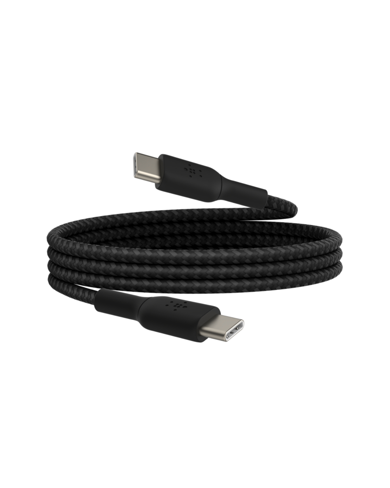 Amazon Asset BELKIN CAB004BT1MBK USB-C TO USB-C CABLE_BRAIDED, 1M, BLACK - Image 1