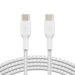 BELKIN CAB004BT2MWH USB-C TO USB-C CABLE_BRAIDED, 2M, WHITE