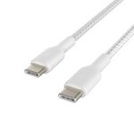 BELKIN CAB004BT2MWH USB-C TO USB-C CABLE_BRAIDED, 2M, WHITE - Image 3