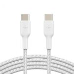 BELKIN CAB004BT1MWH USB-C TO USB-C CABLE_BRAIDED, 1M, WHITE