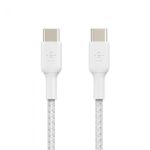 BELKIN CAB004BT1MWH USB-C TO USB-C CABLE_BRAIDED, 1M, WHITE - Image 3