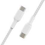 BELKIN CAB004BT1MWH USB-C TO USB-C CABLE_BRAIDED, 1M, WHITE - Image 4