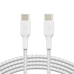 BELKIN CAB004BT2MWH2PK USB-C TO USB-C CABLE_BRAIDED, 2M, WHITE, 2PACK