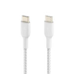 BELKIN CAB004BT2MWH2PK USB-C TO USB-C CABLE_BRAIDED, 2M, WHITE, 2PACK - Image 2