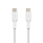 BELKIN CAB004BT2MWH2PK USB-C TO USB-C CABLE_BRAIDED, 2M, WHITE, 2PACK - Image 3