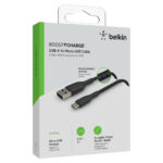 BELKIN CAB007BT1MBK MICRO-USB TO USB-A CABLE_BRAIDED, 1M, BLACK - Image 2