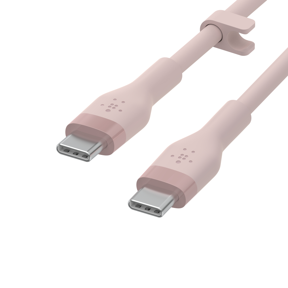CAB009bt3MPK_1-3.jpg BELKIN CAB009BT3MPK BOOST CHARGE™ USB-C TO USB-C 2.0_SILICONE, 3M, PINK - Image 1