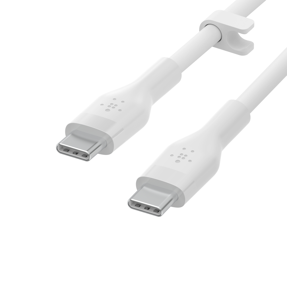 CAB009bt3MWH_1-3.jpg BELKIN CAB009BT3MWH BOOST CHARGE™ USB-C TO USB-C 2.0_SILICONE, 3M, WHITE - Image 1