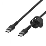 BELKIN CAB011BT1MBK BOOST CHARGE™  USB-C TO USB-C 2.0_BRAIDED SILICONE, 1M, BLACK - Image 2