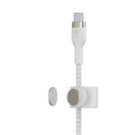 BELKIN CAB011BT1MWH BOOST CHARGE™  USB-C TO USB-C 2.0_BRAIDED SILICONE, 1M, WHITE - Image 2