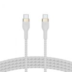 BELKIN CAB011BT1MWH BOOST CHARGE™  USB-C TO USB-C 2.0_BRAIDED SILICONE, 1M, WHITE - Image 4