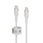 BELKIN CAB011BT1MWH BOOST CHARGE™  USB-C TO USB-C 2.0_BRAIDED SILICONE, 1M, WHITE - Image 5