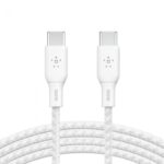 BELKIN CAB014BT2MWH BOOST CHARGE™  USB-C TO USB-C 2.0_BRAIDED SILICONE, 2M, WHITE 100W - Image 4