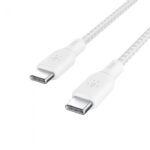 BELKIN CAB014BT2MWH BOOST CHARGE™  USB-C TO USB-C 2.0_BRAIDED SILICONE, 2M, WHITE 100W - Image 6