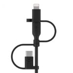 BELKIN CAC001BT1MBK UNIVERSAL CHARGING CABLE (LIGHTNING/MICRO-USB/USB-C TO USB-A), 1M, BLACK - Image 3