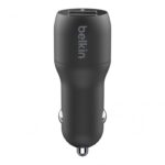BELKIN CCE001BT1MBK DUAL USB-A CAR CHARGER W/ 1M PVC A-C, 24W, BLK - Image 3