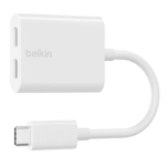 BELKIN F7U081BTWH DUAL USB-C CHARGE ADAPTER, WHITE
